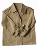 Autumn Children Wear, Girls Dust Coat, Pure Color Khaki Dust Coat