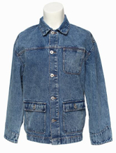 Basic Style Fashion Long Sleeved Outwear Kid Denim Jacket