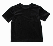 Customized Simple Black Velvet Home Dress Set