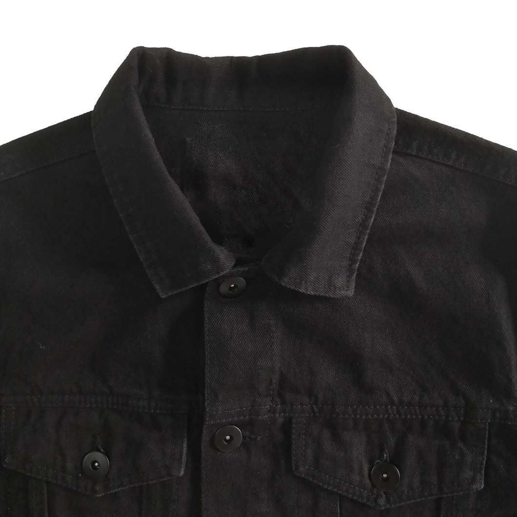 Pure Color Service Custom Men's Black Denim Jacket