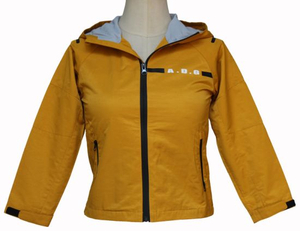 Kids Zip Fastening Saffron Yellow Sport Coats, Sports Hoodies