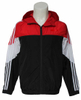 White Red Black Patchwork Sport Coat, Hoodies Coat