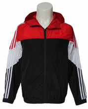 White Red Black Patchwork Sport Coat, Hoodies Coat