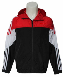 White Red Black Patchwork Sport Coat, Hoodies Coat