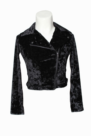 Flashy Clothes, Black Velvet Fascinating Jackets for Lady