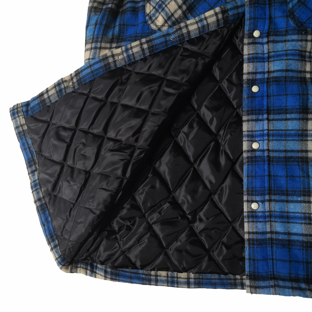 Men's Plaid Jacket Cotton Filled Jacket Heavy Duty Jacket