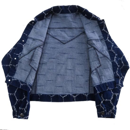 Women Custom Long Sleeve Leisurely Denim Blue Jacket