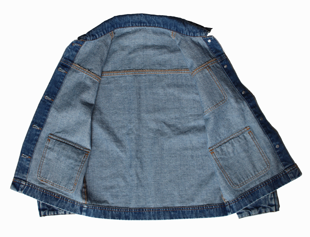 Factory Supplies MD-Long Girl's Denim Jacket, Light Blue Wash Denim Jackets