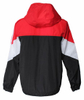 White Red Black Patchwork Sport Coat, Hoodies Coat