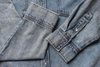 Lightweight Fabric Made Men Long Sleeve Denim Chest Pocket Shirt