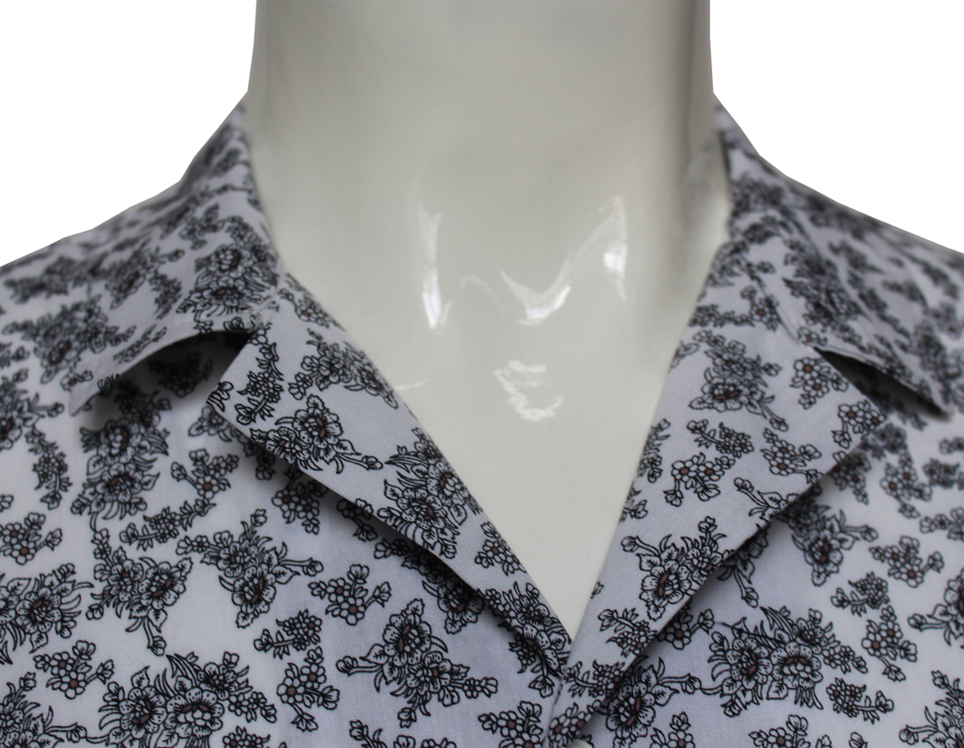 Men's Casual Cotton Printed Semi-Sleeved Shirts with White Background