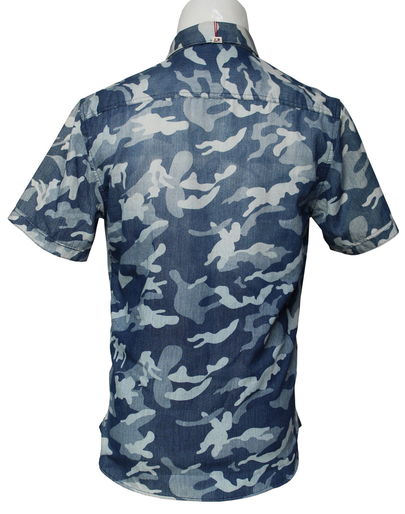 Men's Camouflage Short-Sleeved Cotton Casual Shirt