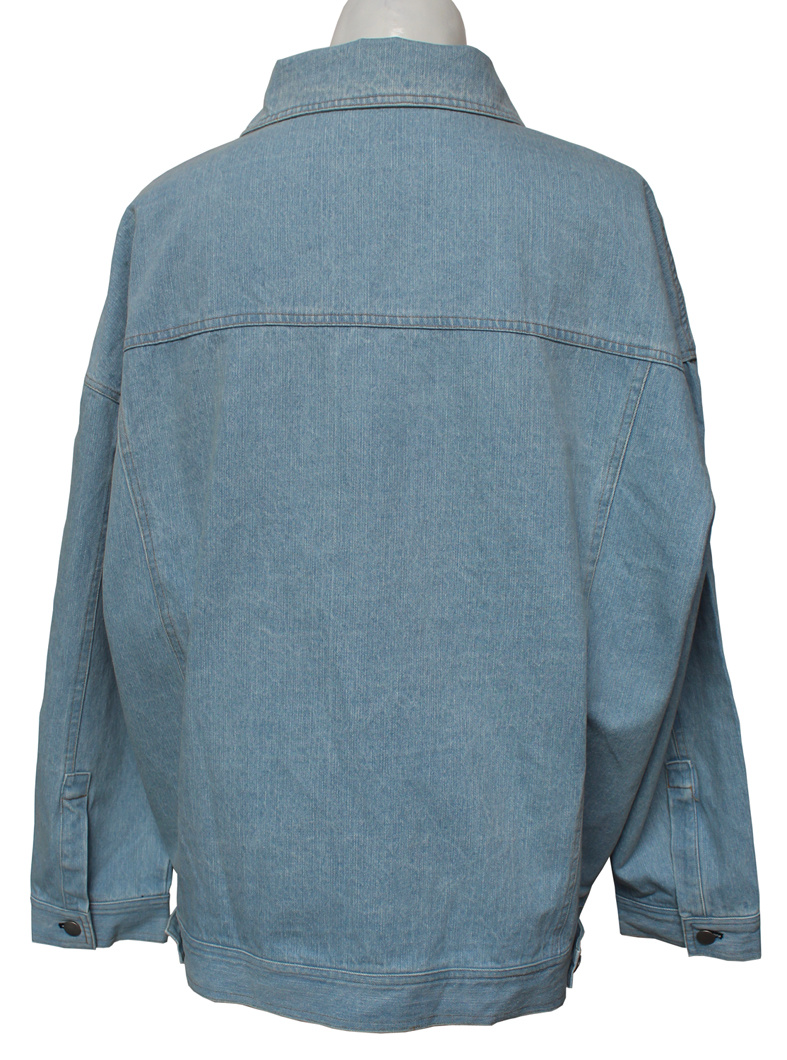 Men's Light Blue Wash Denim Jackets, Oversized Size Denim Jackets