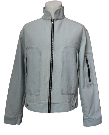 Men′s Standing-Collared Denim Jackets, Heavy Duty Leisure Denim Jackets