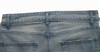 Light Blue Printed Design Denim Casual, Biker Denim Pants