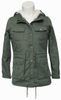 Winter Women′s Coat; Pure Olive Padded Coat Thermal Fleece Lining Windproof Parka