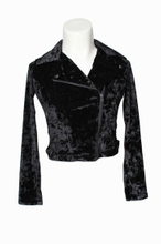 Pure Color Black Velvet Fascinating Jackets for Lady