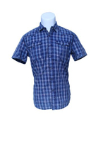 New Fashion Casual Grid Short-Sleeved Men′s Shirt