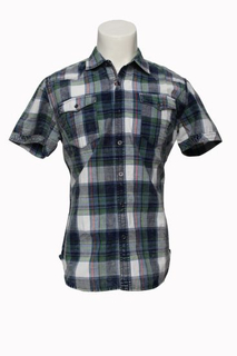 New Design Casual Grid Short-Sleeved Mens Shirts