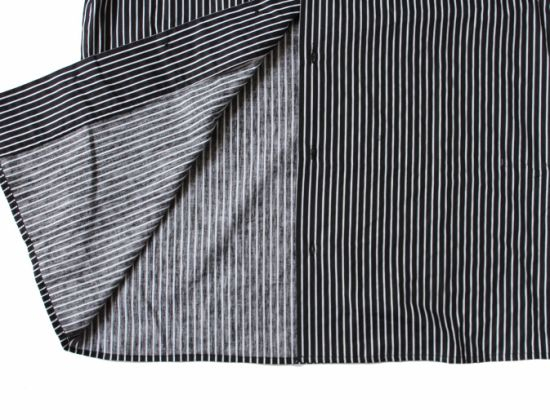 OEM Short Sleeves Shirts Black and White Stripe Shirts for Men