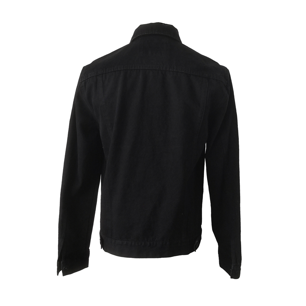 OEM Service Custom Men's Black Denim Jacket