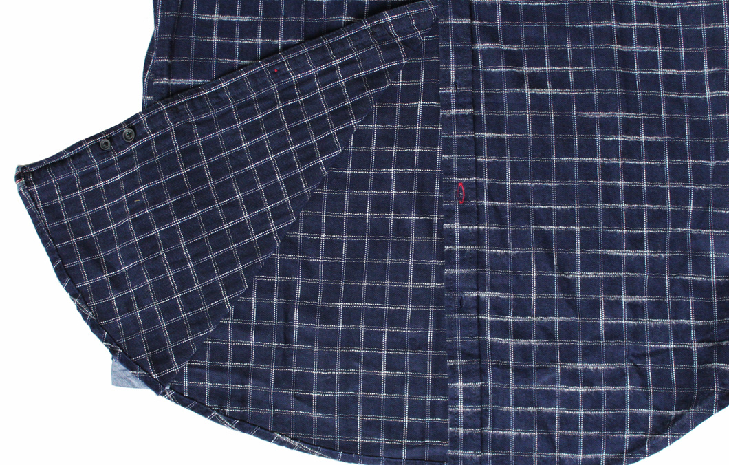 Men's Grid Cotton Shirts with Long Sleeve, Leisure Shirt