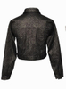 Lady′s Short Paragraph Black Blinking Fascinating Jackets