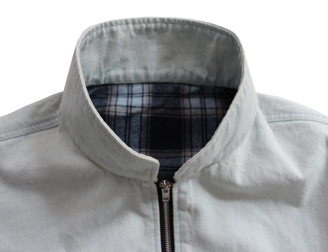 Men's Standing-Collared Denim Jackets, Heavy Duty Leisure Denim Jackets