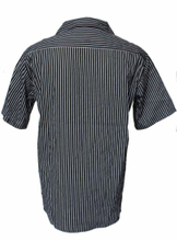 High-End Custom Short Sleeves Shirts Black and White Stripe Shirts