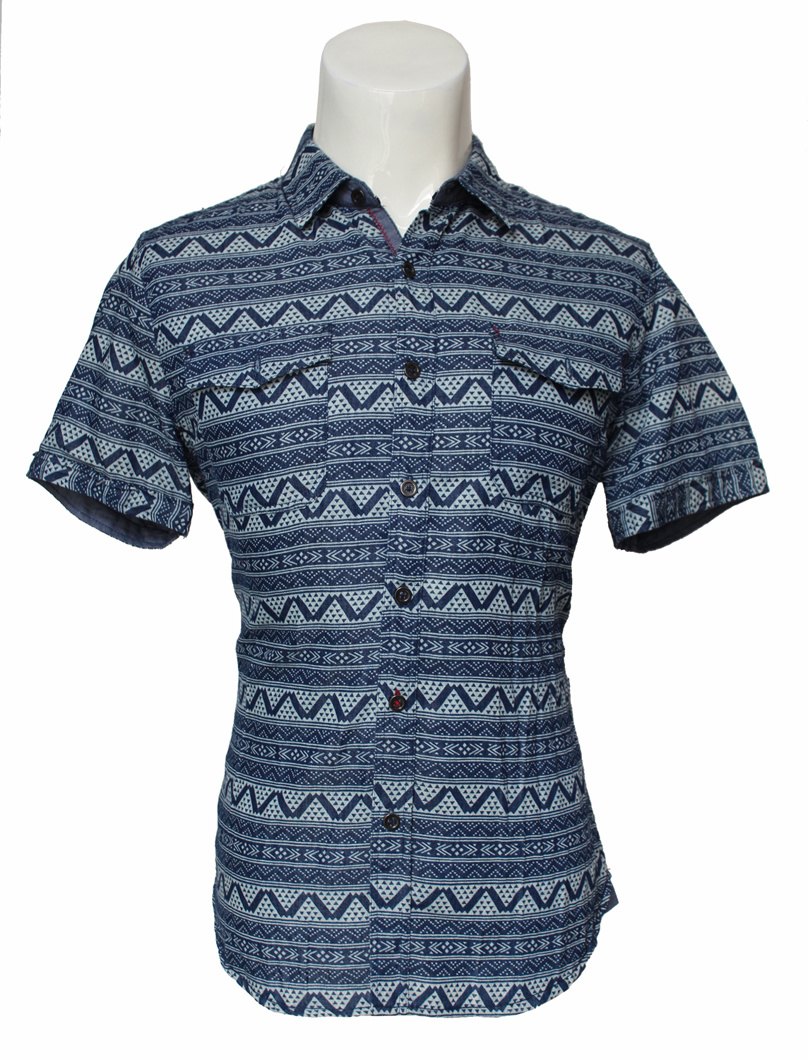 OEM Factory Short Sleeves Shirts Stripe Shirts for Men