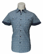 OEM Factory Price Men′s Cotton Casual Short Sleeve Stripe Shirt