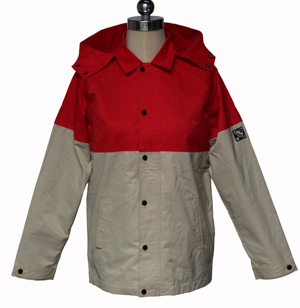 Custom Delicate Men Dress Color Block Windbreaker Jackets Coat