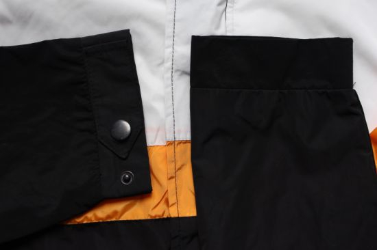 High-End Custom Men′s Jackets, Color Block Hooded Lightweight Windbreaker Jackets