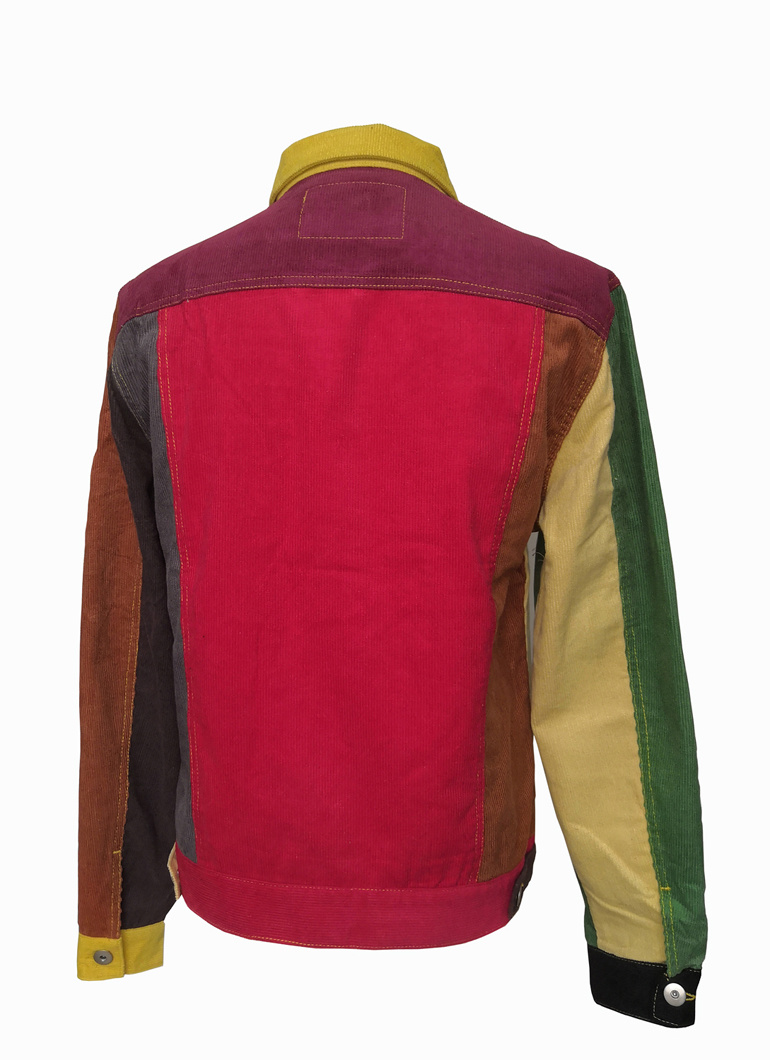 Brightly Colored Distinctive Style Patchwork Men's Denim Jackets