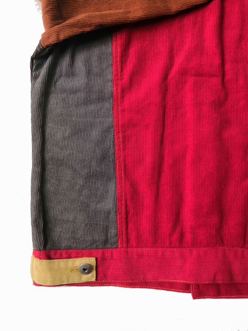 Brightly Colored Distinctive Style Patchwork Men's Denim Jackets