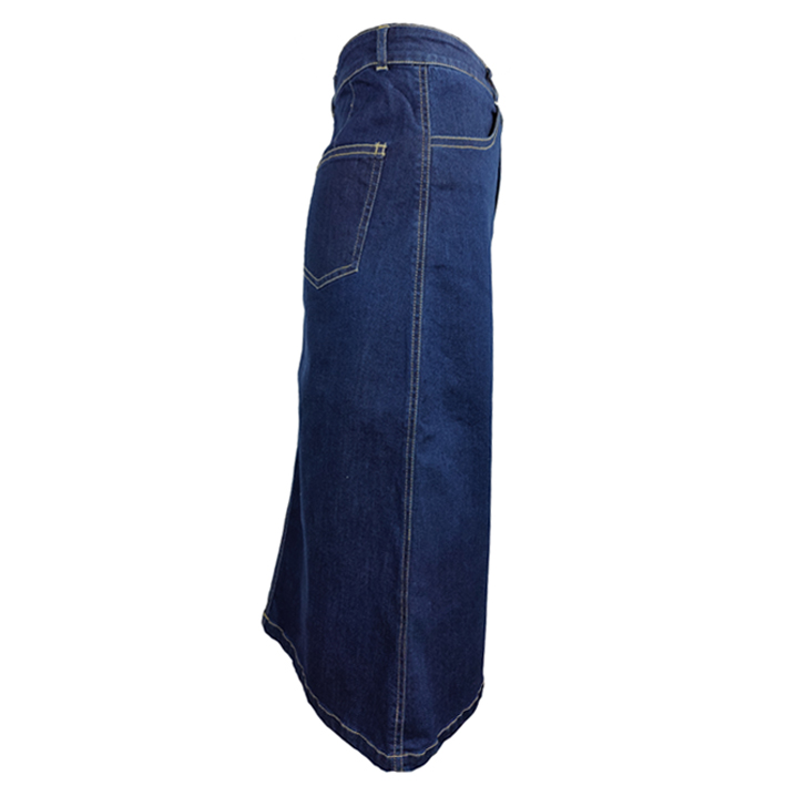 Denim skirt with pockets for women