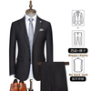 Men's Bespoke 2 Piece Business Prom Wear Formal Balzer Pants Grooms Wedding Suits
