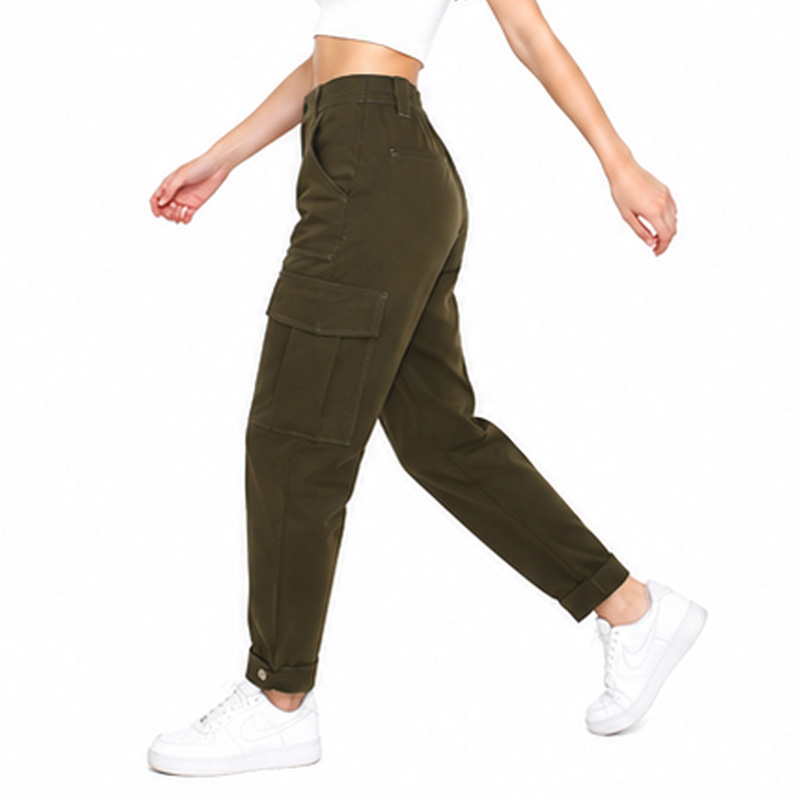 Women's Elastic Waist Multi-Pocket Cargo Sports Outdoor Jogger Pants