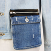 Men's Contrast Color Washed Denim Multi-Pocket Cargo Work Jacket