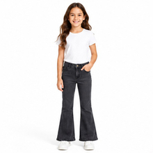Girls High Waist Soft Stretch Casual Flared Denim Jeans