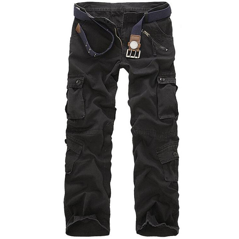 Men's Trousers Cotton Spandex Loose Baggy Outdoor Hiking Cargo Straight Work Pants