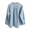 Women Spring Loose Fit Embroidery Cotton Denim Long Sleeve Shirt