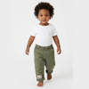 Boys Elastic Waist Outdoor Casual Cotton Twill Cargo Khaki Pants