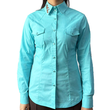 Women Cotton Spandex Embroidery Casual Slim Fit Western Shirt