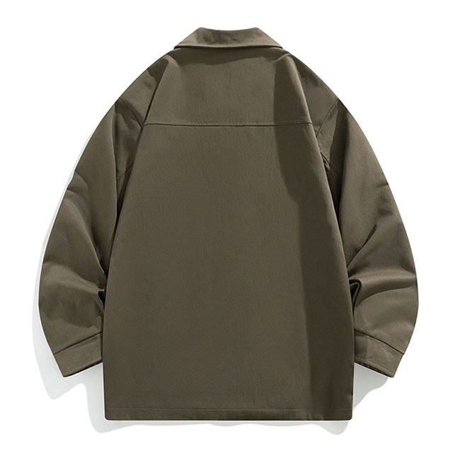 Men's Spring Autumn Oversized MID-Length Casual Solid Color Trench Coat