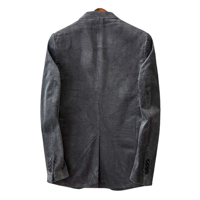 Vintage Corduroy Spring Autumn Single-Breasted Casual Business Suit for Men