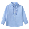 Children Solid Uniform Cotton Oxford Versatile Formal Long Sleeve Shirt