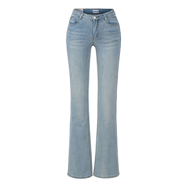 Women's Versatile Slim Fit High Rise Stretch Flared Denim Jeans