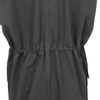 Women's Cotton Waist Drawstring Sleeveless Utility Vest Button Jacket
