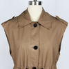 Women's Cotton Twill Versatile Patch Pockets Waist Drawstring Utility Vest